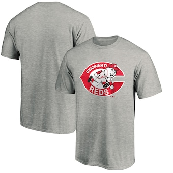 Men's Cincinnati Reds Heather Gray Cooperstown Collection Forbes T-Shirt