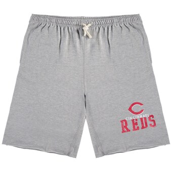 Men's Cincinnati Reds Heathered Gray Big & Tall French Terry Shorts