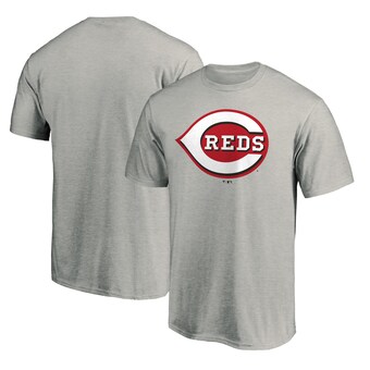 Men's Cincinnati Reds Heathered Gray Official Team Logo T-Shirt