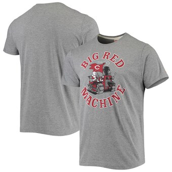 Men's Cincinnati Reds Homage Heathered Gray Hyper Local Tri-Blend T-Shirt