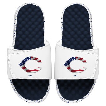 Men's Cincinnati Reds ISlide White/Navy Americana Slide Sandals