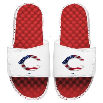 Men's Cincinnati Reds ISlide White/Red Americana Slide Sandals