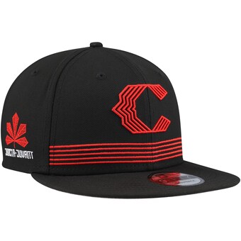 Men's Cincinnati Reds New Era Black City Connect 9FIFTY Snapback Hat