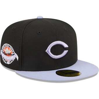 Men's Cincinnati Reds  New Era Black Side Patch 59FIFTY Fitted Hat