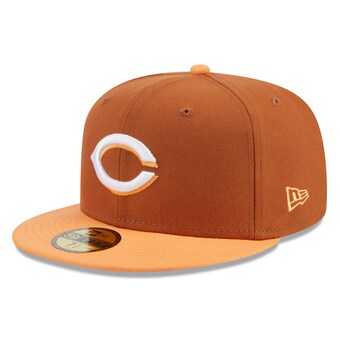 Men's Cincinnati Reds New Era Brown/Orange Spring Color Basic Two-Tone 59FIFTY Fitted Hat