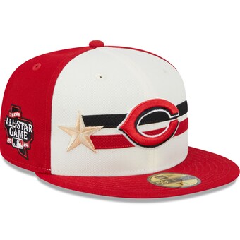 Men's Cincinnati Reds  New Era Cream/Red 2024 MLB All-Star Game Workout 59FIFTY Fitted Hat