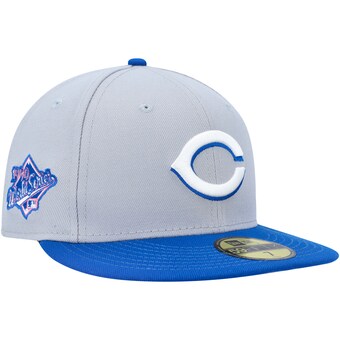 Men's Cincinnati Reds New Era Gray/Blue  Dolphin 59FIFTY Fitted Hat