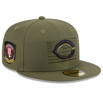 Men's Cincinnati Reds  New Era Green 2023 Armed Forces Day On-Field 59FIFTY Fitted Hat