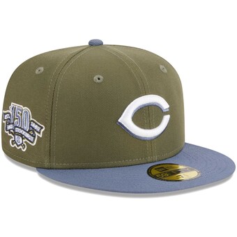 Men's Cincinnati Reds New Era Olive/Blue 59FIFTY Fitted Hat