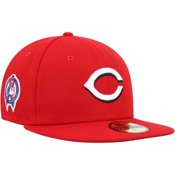 Men's Cincinnati Reds New Era Red 9/11 Memorial Side Patch 59FIFTY Fitted Hat