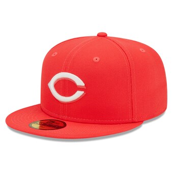 Men's Cincinnati Reds New Era Red Lava Highlighter Logo 59FIFTY Fitted Hat