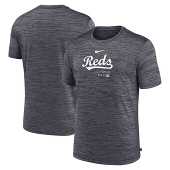 Men's Cincinnati Reds Nike Charcoal Authentic Collection Velocity Performance Practice T-Shirt