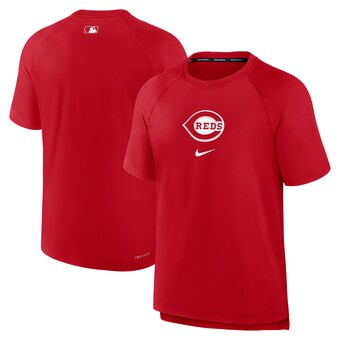 Men's Cincinnati Reds Nike Red Authentic Collection Pregame Raglan Performance T-Shirt