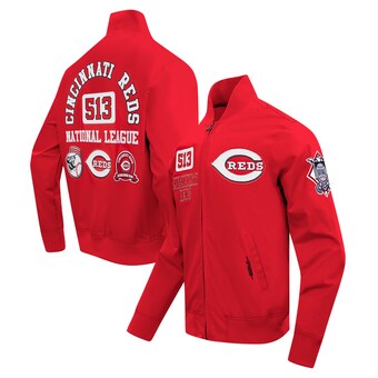 Men's Cincinnati Reds Pro Standard Red Area Code Twill Full-Zip Jacket