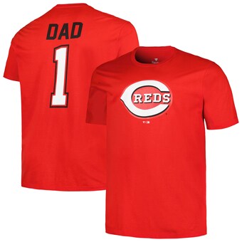 Men's Cincinnati Reds Profile Red Big & Tall #1 Dad T-Shirt