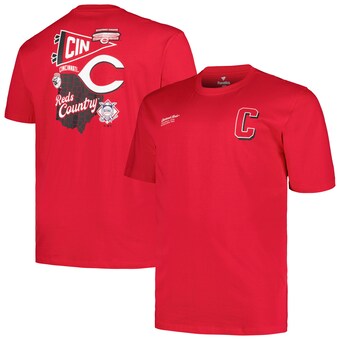 Men's Cincinnati Reds Profile Red Big & Tall Split Zone T-Shirt