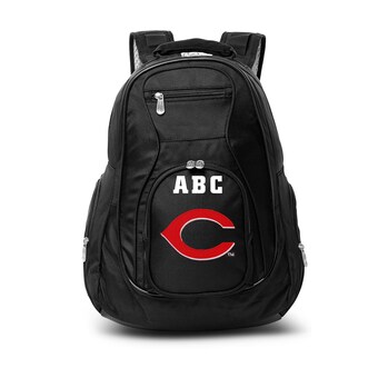 Cincinnati Reds MOJO Black Personalized Premium Laptop Backpack