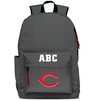 Cincinnati Reds MOJO Gray Personalized Campus Laptop Backpack