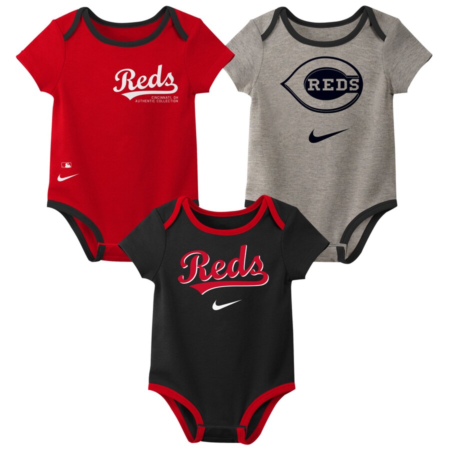 Newborn & Infant Cincinnati Reds Nike Three-Pack Bodysuit Set