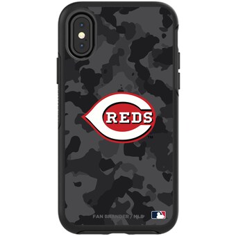 Cincinnati Reds OtterBox Black Urban Camo Design Symmetry Series iPhone Case