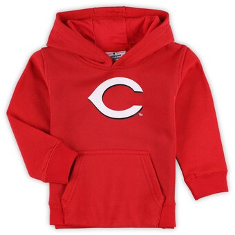 Toddler Cincinnati Reds Red Team Primary Logo Fleece Pullover Hoodie