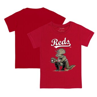 Toddler Cincinnati Reds Tiny Turnip Red Triceratops T-Shirt