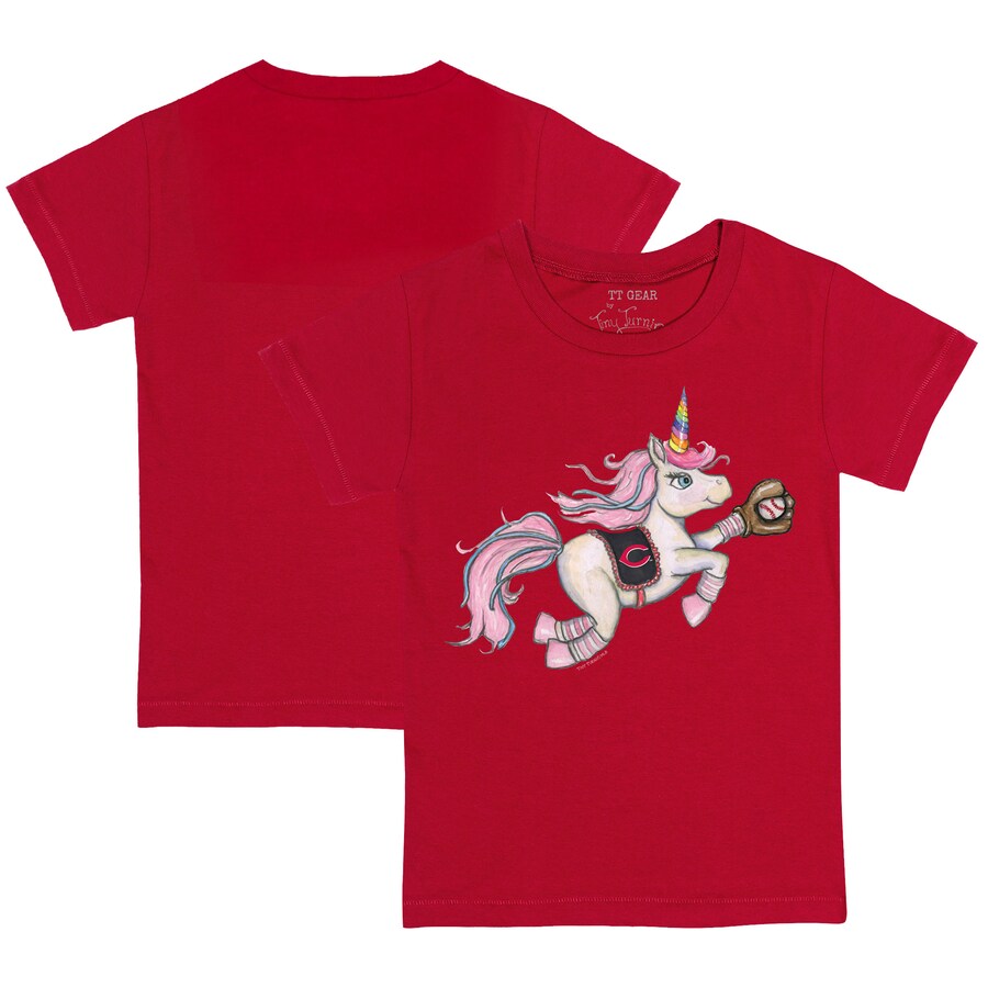 Toddler Cincinnati Reds Tiny Turnip Red Unicorn T-Shirt