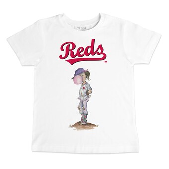 Toddler Cincinnati Reds Tiny Turnip White Bubbles T-Shirt