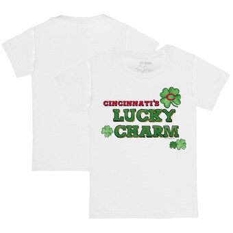 Toddler Cincinnati Reds Tiny Turnip White Lucky Charm T-Shirt