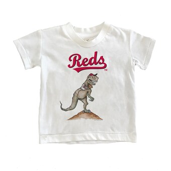 Toddler Cincinnati Reds Tiny Turnip White TT Rex T-Shirt