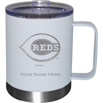 Cincinnati Reds White 12oz. Personalized Stainless Steel Lowball with Handle