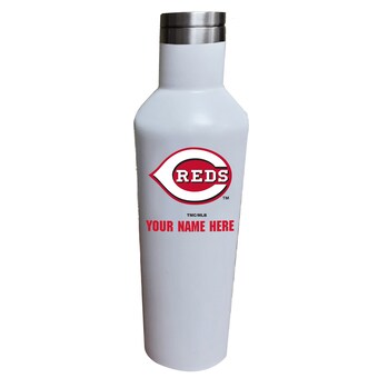 Cincinnati Reds White 17oz. Personalized Infinity Stainless Steel Water Bottle