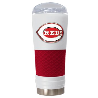 Cincinnati Reds White 24oz. Powder Coated Draft Travel Mug