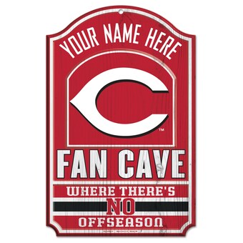 Cincinnati Reds WinCraft Personalized 11'' x 17'' Fan Cave Wood Sign