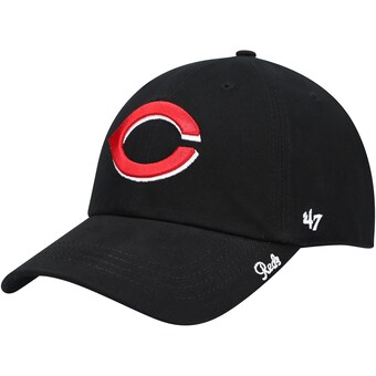 Women's Cincinnati Reds '47 Black Team Miata Clean Up Adjustable Hat