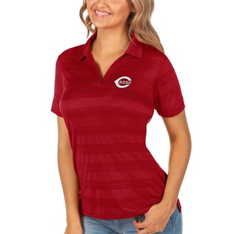 Women's Cincinnati Reds Antigua Red Compass Polo