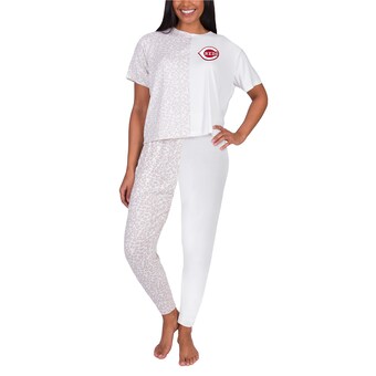 Women's Cincinnati Reds Concepts Sport Cream Brightside Top & Pants Set