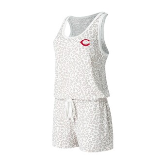 Women's Cincinnati Reds Concepts Sport Cream Montana Hacci Knit Romper