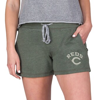 Women's Cincinnati Reds Concepts Sport Green Mainstream French Terry Tri-Blend Shorts