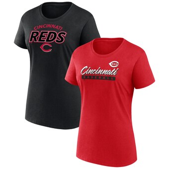 Women's Cincinnati Reds Fanatics Red/Black  Risk T-Shirt Combo Pack