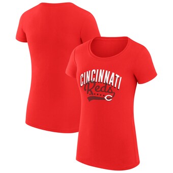 Women's Cincinnati Reds  G-III 4Her by Carl Banks Red Filigree Team Fitted T-Shirt