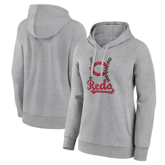 Women's Cincinnati Reds Gray Fastball Pullover Hoodie