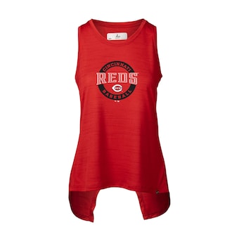 Women's Cincinnati Reds  Levelwear Heather Red Freedom Farm Tank Top