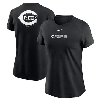 Women's Cincinnati Reds Nike Black Over Shoulder T-Shirt