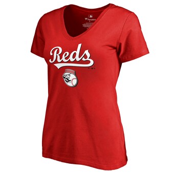 Women's Cincinnati Reds Red Team Lockup T-Shirt