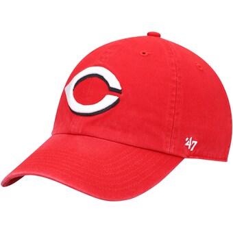 Youth Cincinnati Reds '47 Red Team Logo Clean Up Adjustable Hat