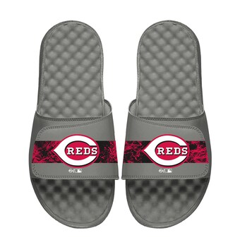 Youth  ISlide Gray Cincinnati Reds Distressed Slide Sandals