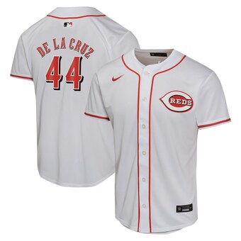 Youth Cincinnati Reds Elly De La Cruz Nike White Home Game Player Jersey