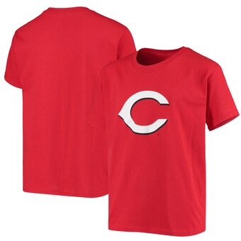 Youth Cincinnati Reds  Stitches Red Team Logo T-Shirt