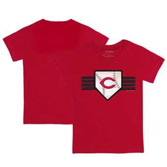 Youth Cincinnati Reds Tiny Turnip Red Base Stripe T-Shirt